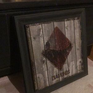 diamonds card poker rustic wood chic picture game